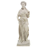 Design Toscano Statue 'Feuer, Die Gothic-Verführerin' – Handbemalt, Aus Steinsplitt & Harz
